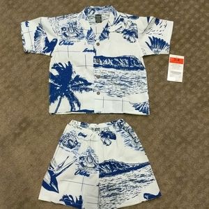 Boys Hawaiian shirt and matching shorts